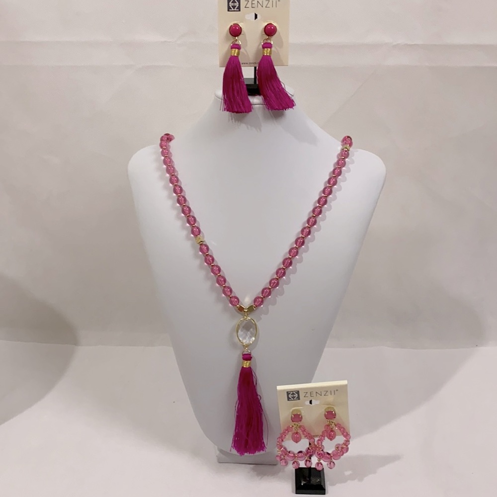 Set of NWT Zenzii Earrings and Necklace